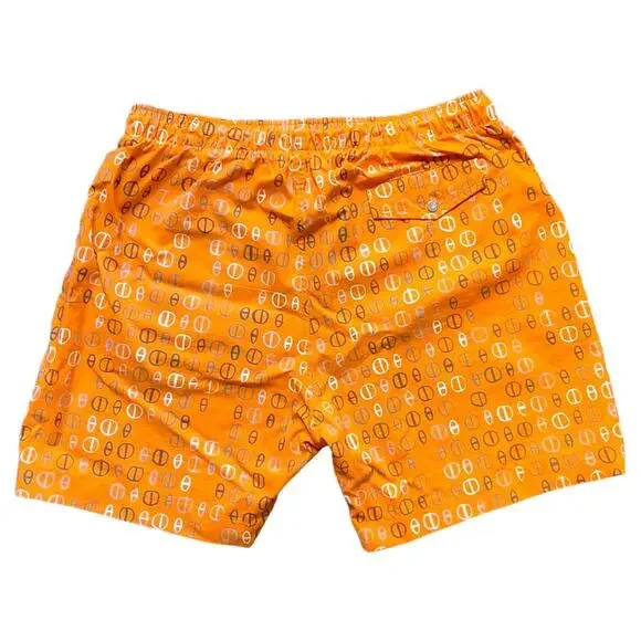 Hermes Men’s Chaine D’Ancre Swim Trunks Orange Size Large RARE Limited Edition